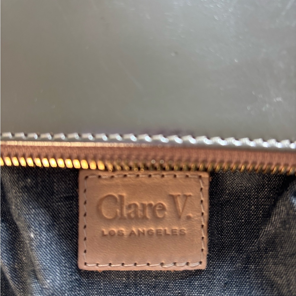 Clare V. Margot Wallet Clutch w/ Tabs Metallic Silver - Picture 3 of 9